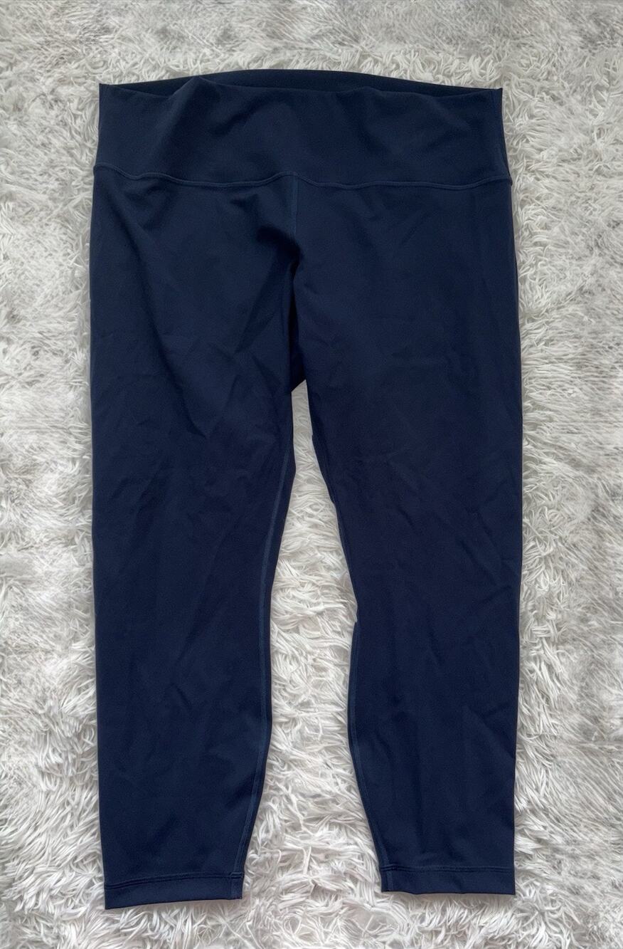 Lululemon Blue “Wunder Under High Rise” Tights Sz. 18. Excellent Condition